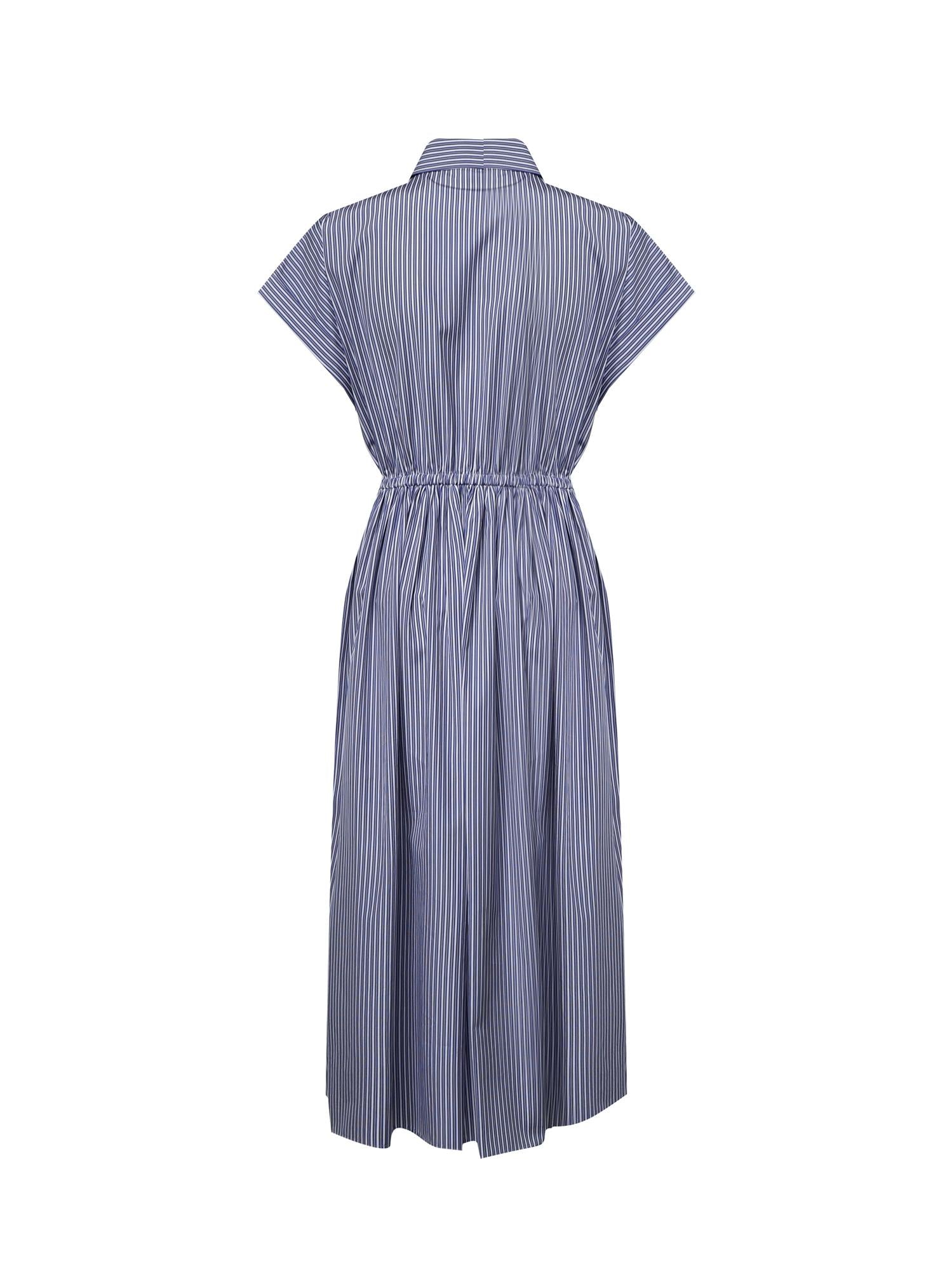 Abito midi in popeline con logo MF6446 195DF098Z MIU MIU 