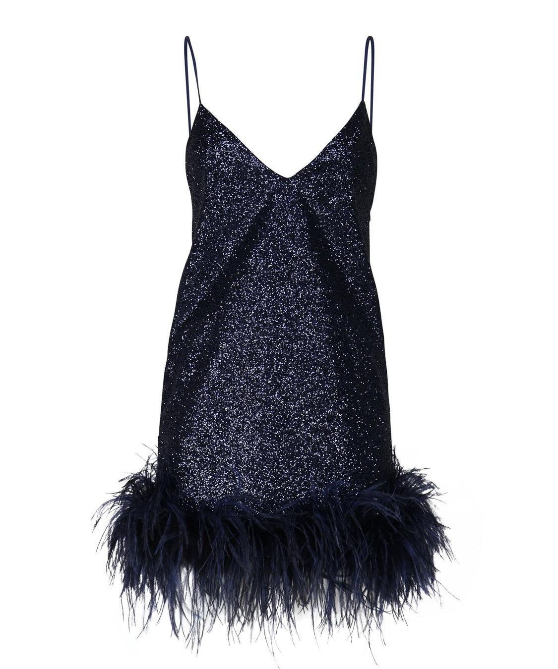 Abito Luce con piume ABITO LUCE -BLUE THE ARCHIVIA 