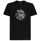 T-shirt con logo strass RMP25481TS BLACK JOHN RICHMOND 