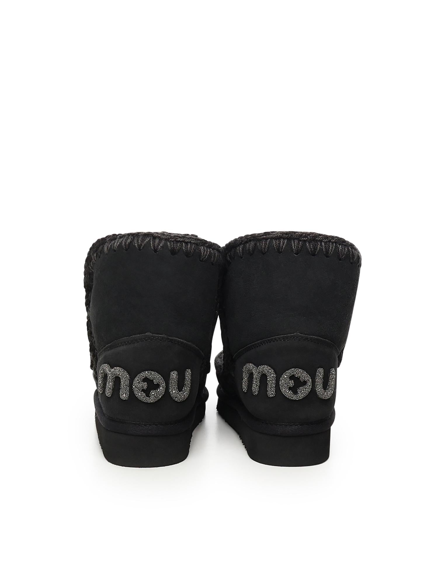 Stivali Eskimo 18 glitter logo MUFW101050A BKBK MOU 