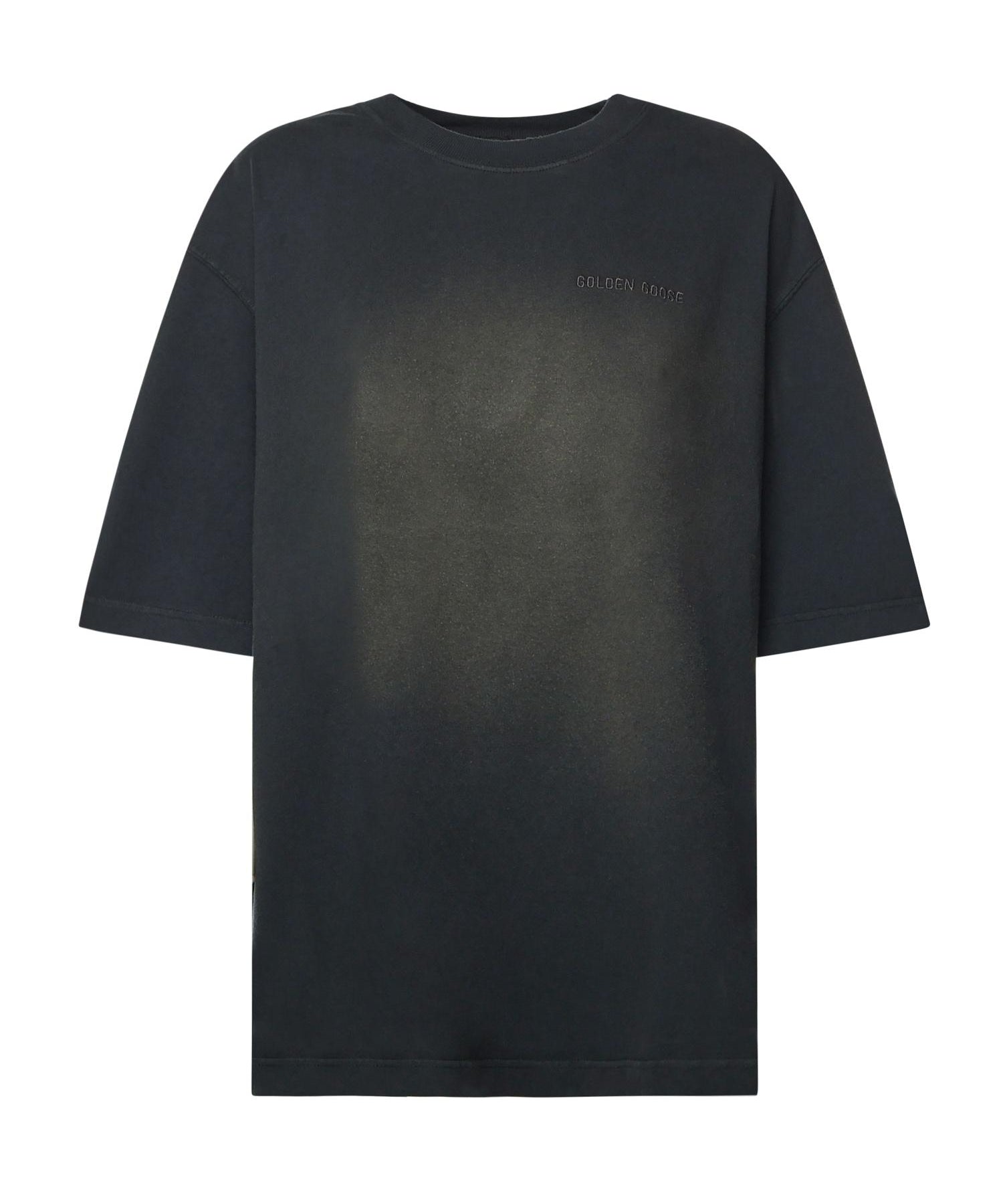 T-shirt in jersey di cotone con logo GUP01873 P00236290498 GOLDEN GOOSE 
