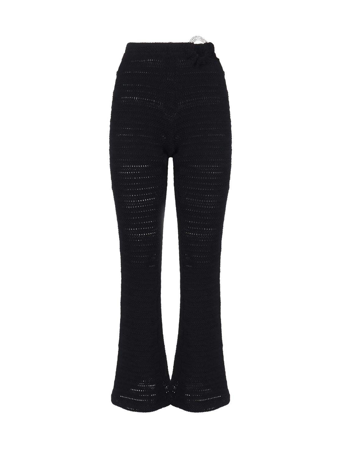 Pantalone svasato con anello AUS4PANTI -BLACK ALBERTO AUDENINO 