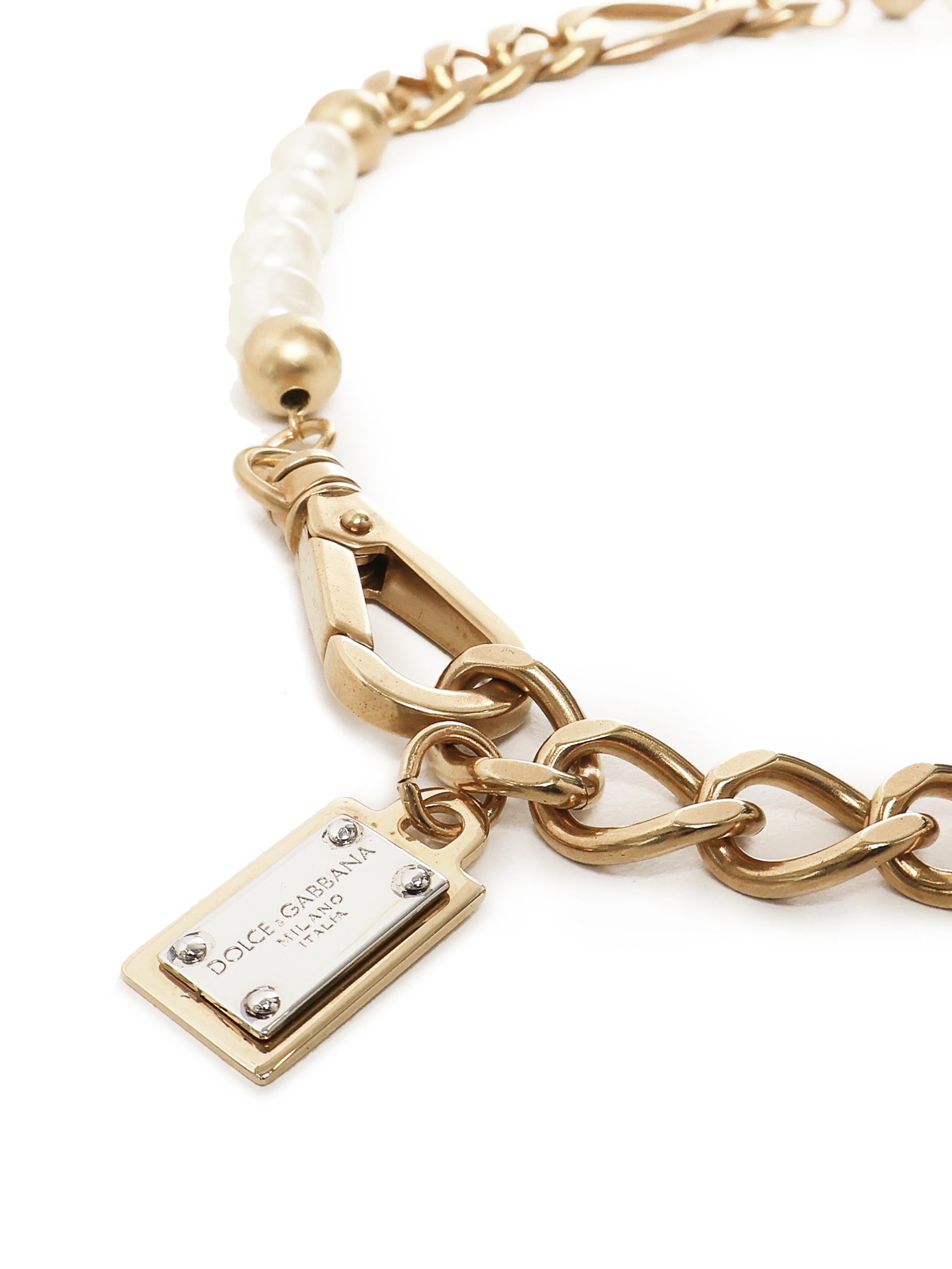Collana a maglie con perle WNO6C4 W1111ZOO00 DOLCE & GABBANA 