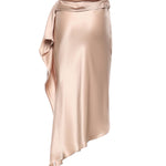 Gonna longuette asimmetrica in satin 106638 A1Y5Q35 PINKO 
