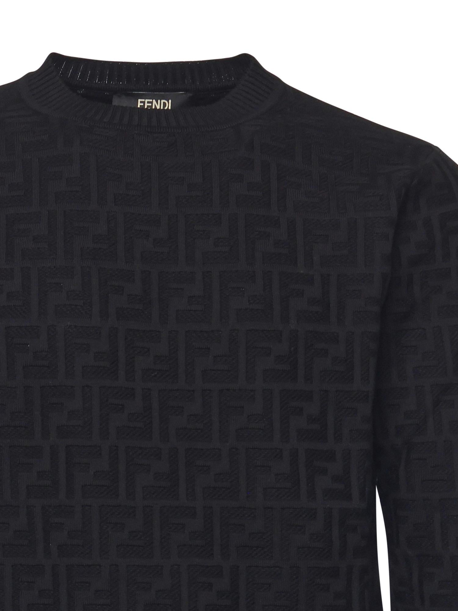 Pullover in cotone FF Jacquard FZX091 AUW0F0QA1 FENDI 
