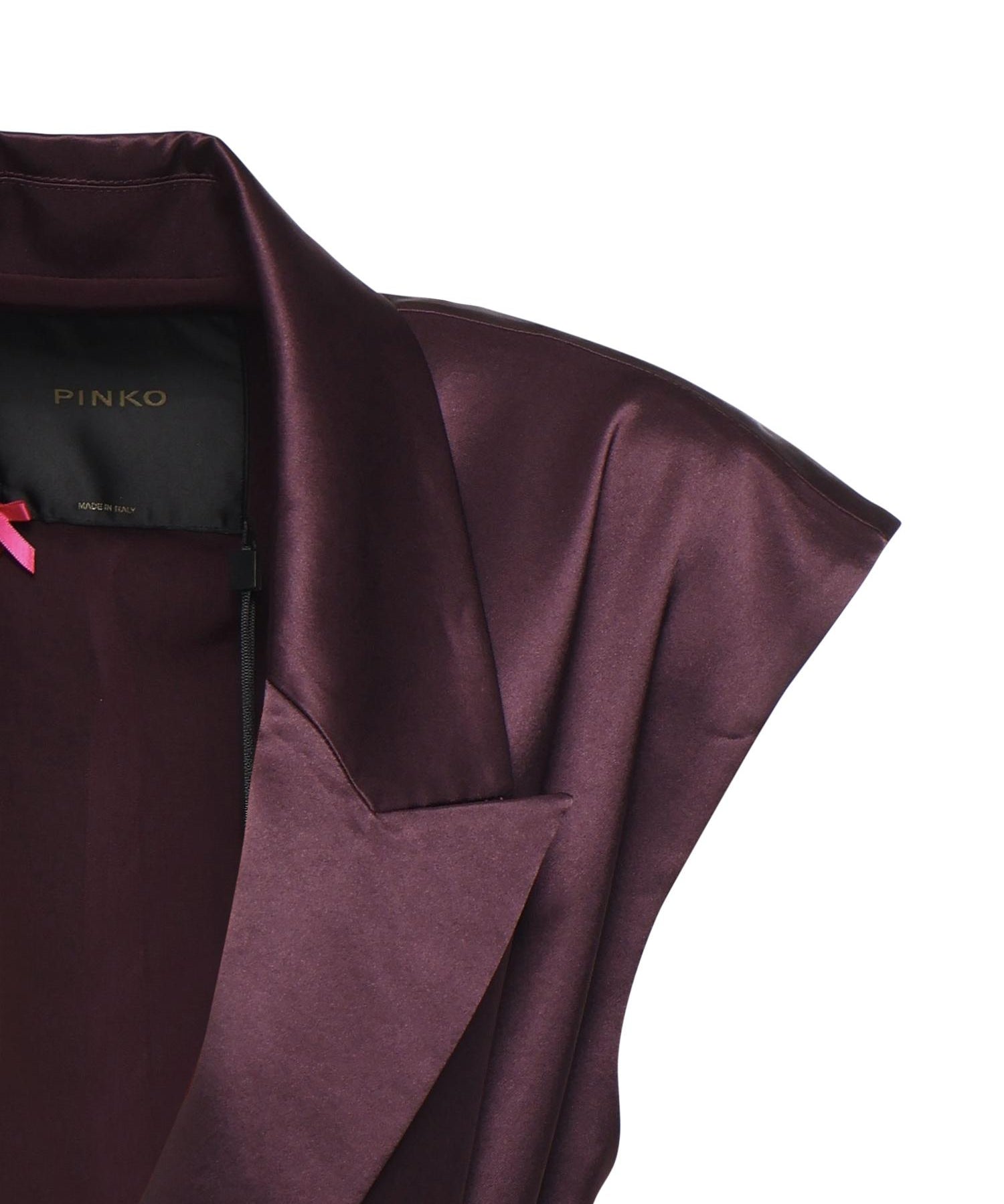 Giacca smanicata in satin 106585 A1Y5R57 PINKO 