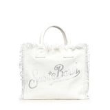 Borsa Vanity in canvas con logo in strass VANI001 02571L MC2 SAINT BARTH 