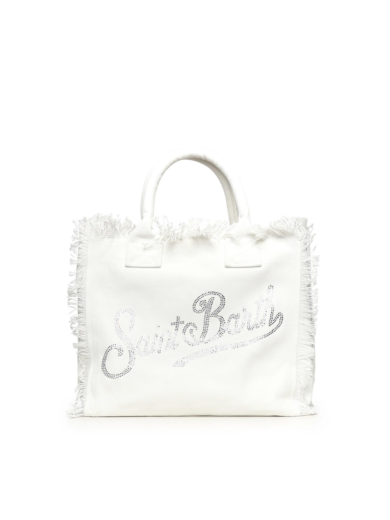 Borsa Vanity in canvas con logo in strass VANI001 02571L MC2 SAINT BARTH 