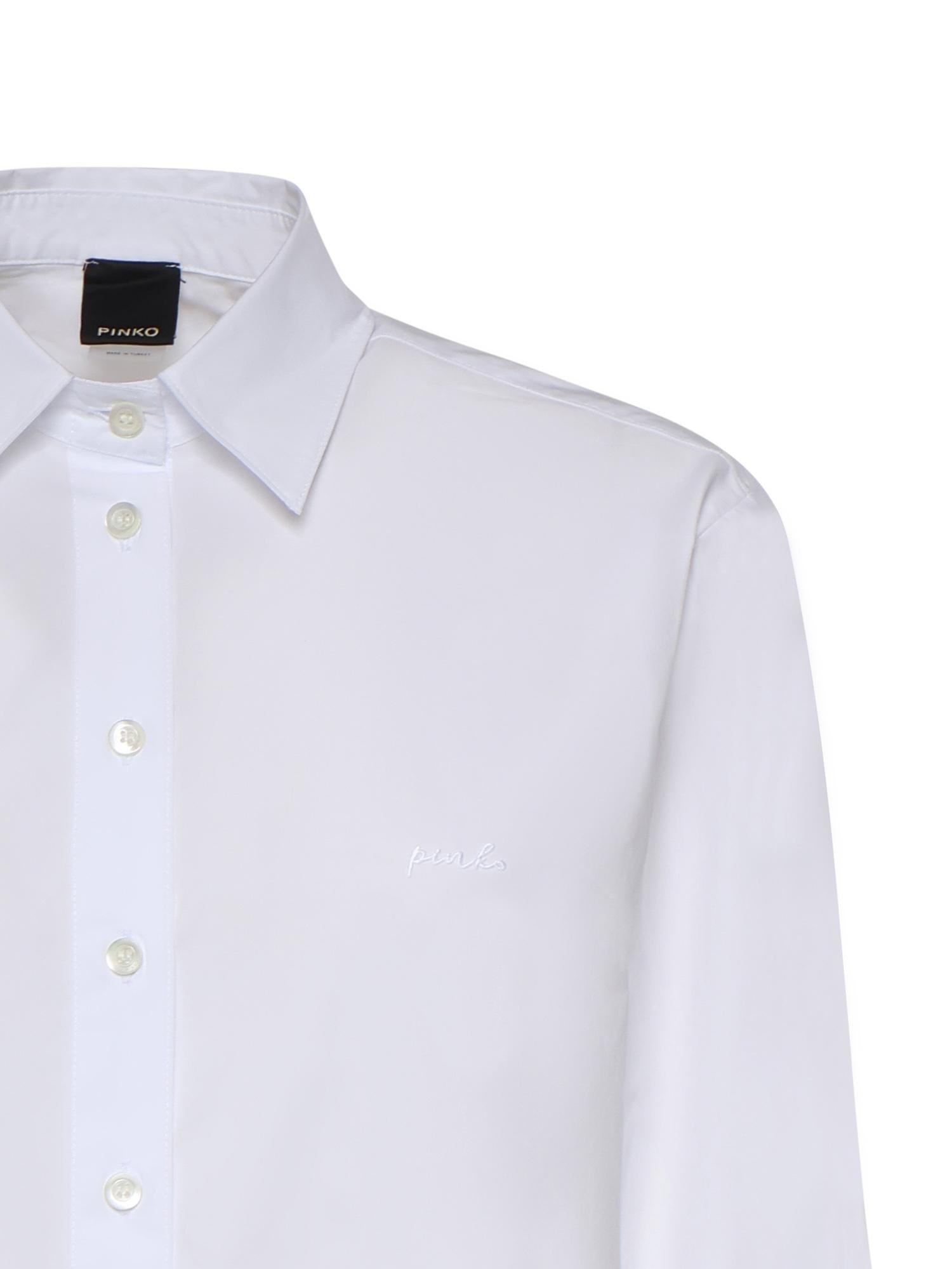 Camicia boxy in popeline 106248 A32LZ04 PINKO 