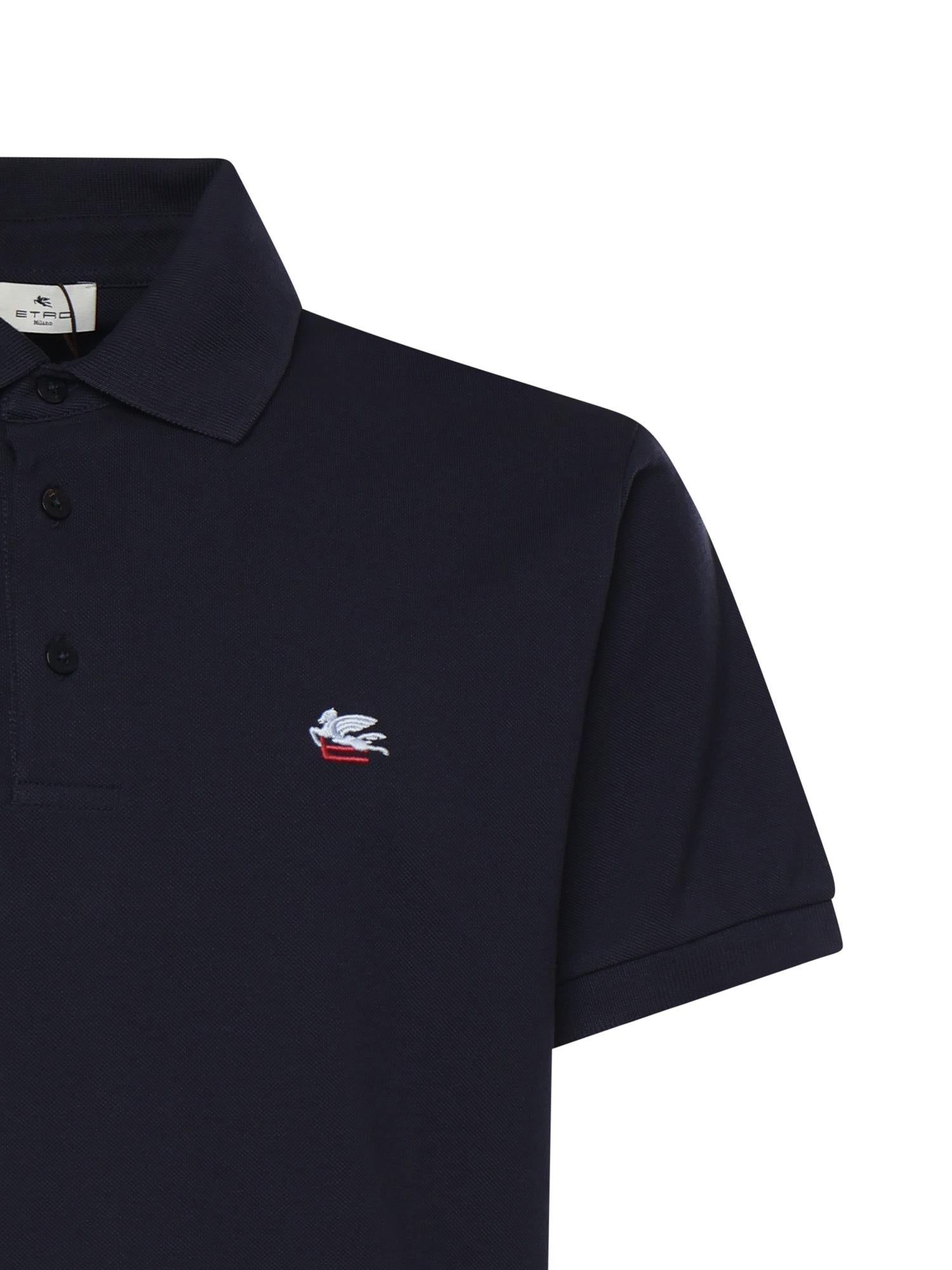 Polo in piquet di cotone con logo MRMD0005 AU135B0065 ETRO 