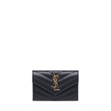 Portafogli envelope in grain de poudre 414404 BOW011000 SAINT LAURENT 