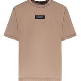 T-shirt in jersey di cotone con logo G8RI4T G7P1OM0672 DOLCE & GABBANA 
