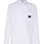 Camicia Martini cotone con placca logata G5JG4T FU5U8W0800 DOLCE & GABBANA 