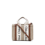Tote bag mini Woody in lino CHC22AP237I26 90U CHLOÉ 
