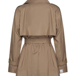 Trench corto doppiopetto in twill di cotone 2529026044600 001 MAX MARA THE CUBE 