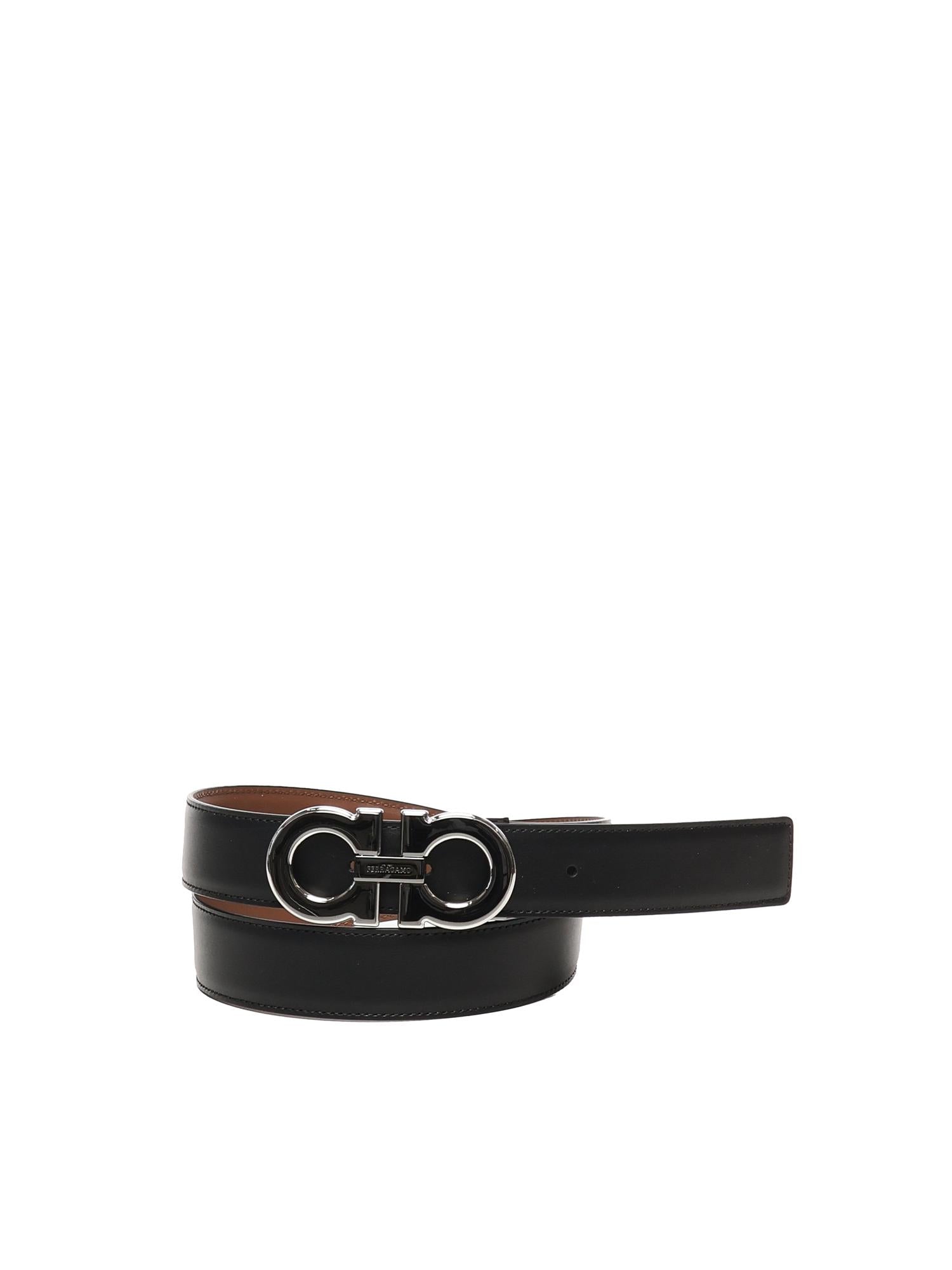 Cintura Gancini reversibile 670460 786324005 FERRAGAMO 