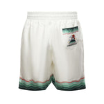 Pantaloncini in seta Montagne Ondulee<BR/> MPF25TR012 03 CASABLANCA 