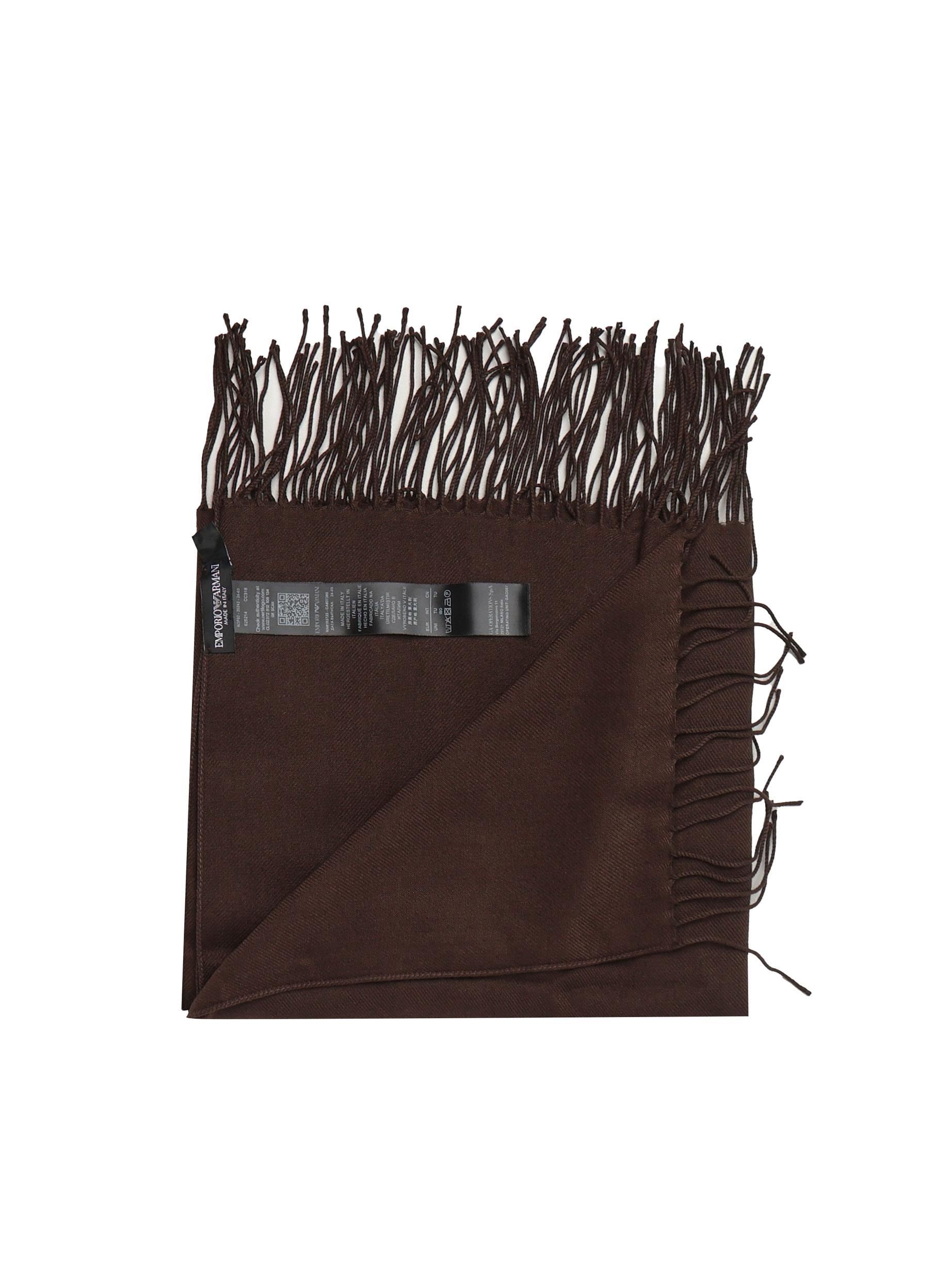 Sciarpa con frange e stampa aquila 625214 CC31800053 EMPORIO ARMANI 