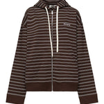 Felpa a righe con logo<BR/> MJL023 174VF0O7E MIU MIU 