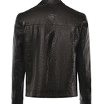 Giubbotto Julius in pelle<BR/> JULIUS CAESAR PITONENERO GIULIANO GALIANO 