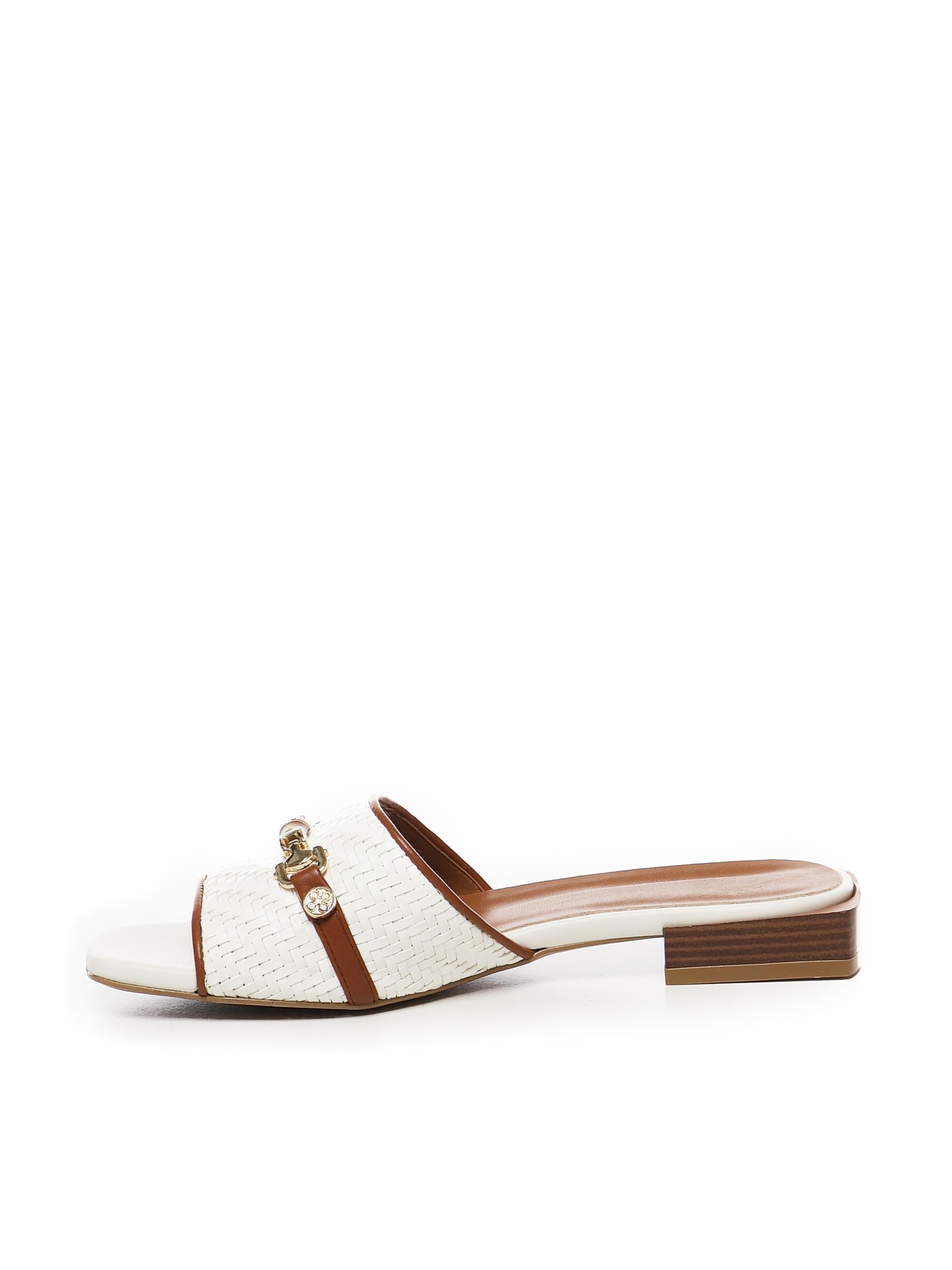 Sandali Esther Flat 73SC8VA01INT ESTHER FLATOFF WHITE/CUOIO V° 73 