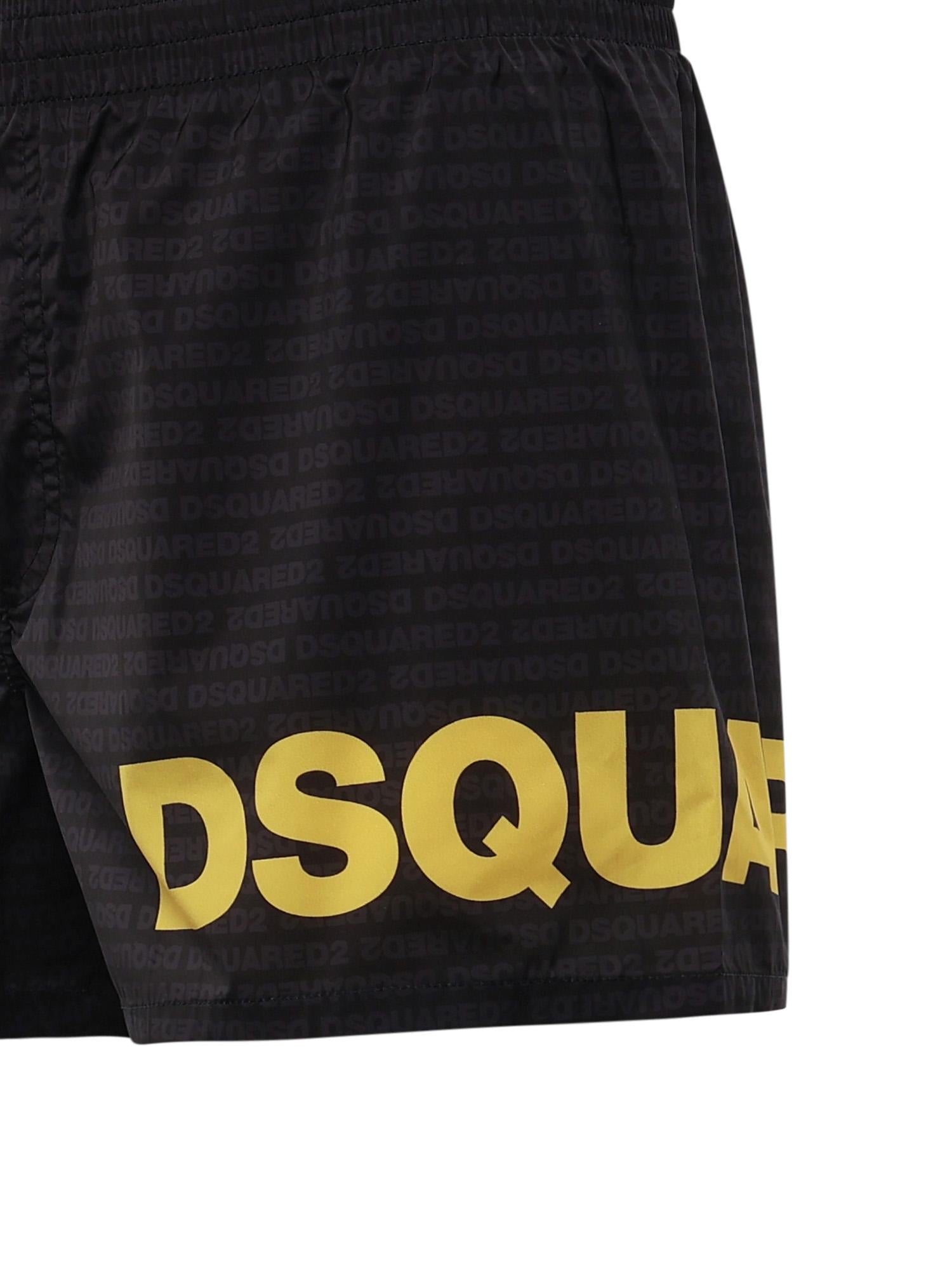 Boxer mare midi con logo D7B5C6600 014 DSQUARED2 