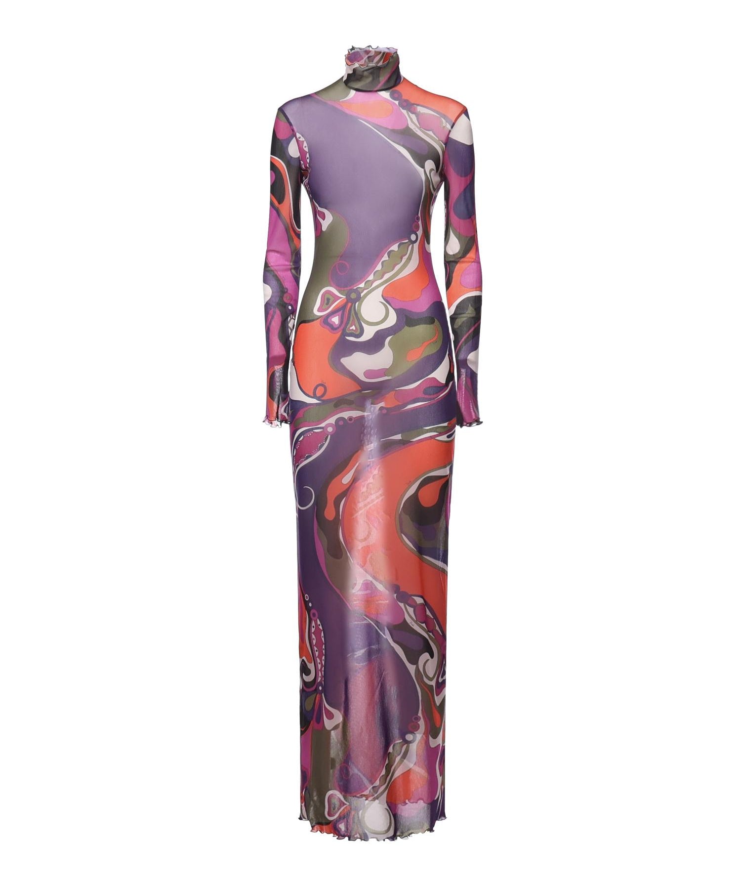 Abito in tulle con stampa Orchidee 5UJI26 5U839017 PUCCI 