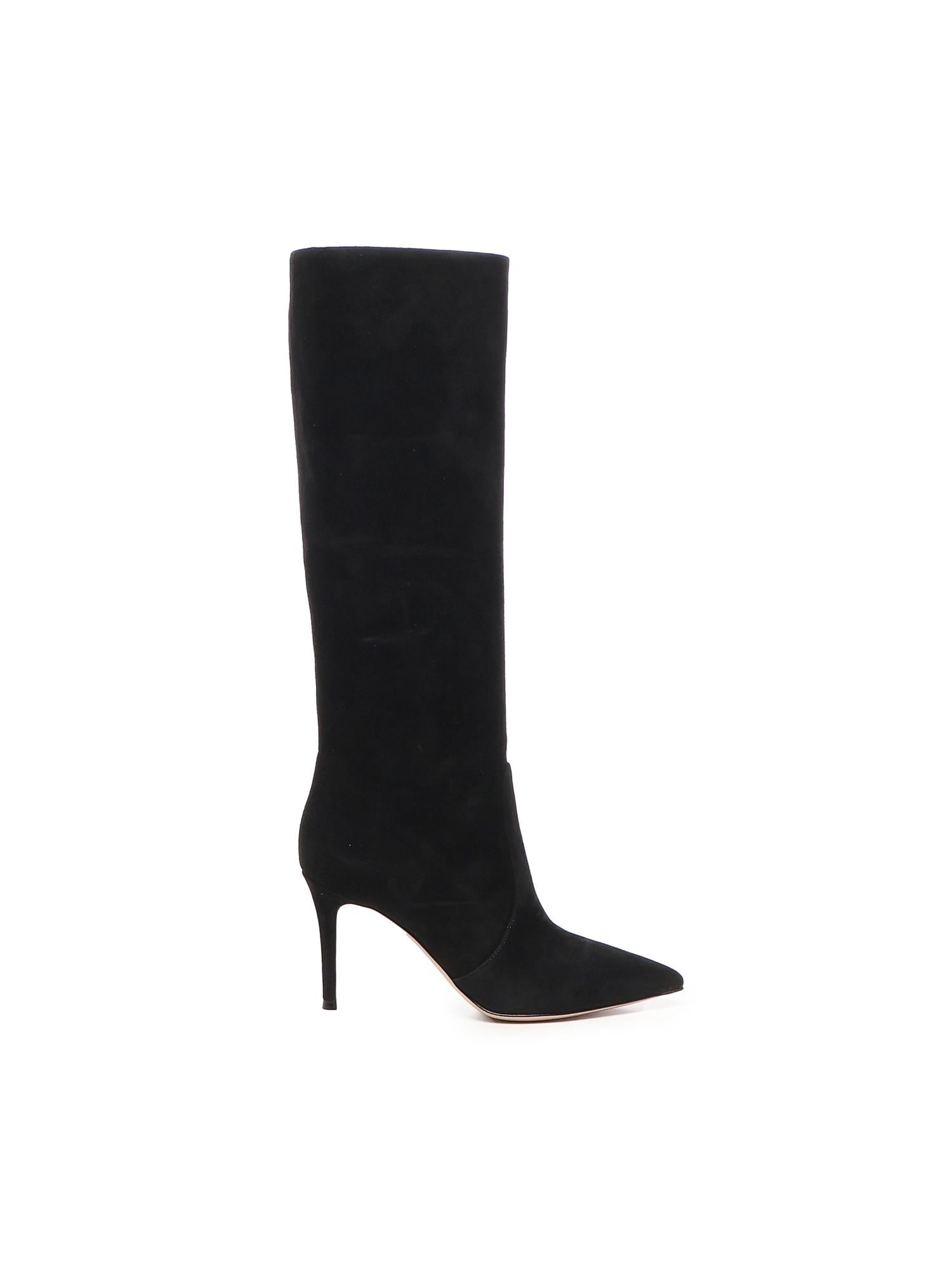 Stivali in camoscio G80626 85RICC45NERO GIANVITO ROSSI 