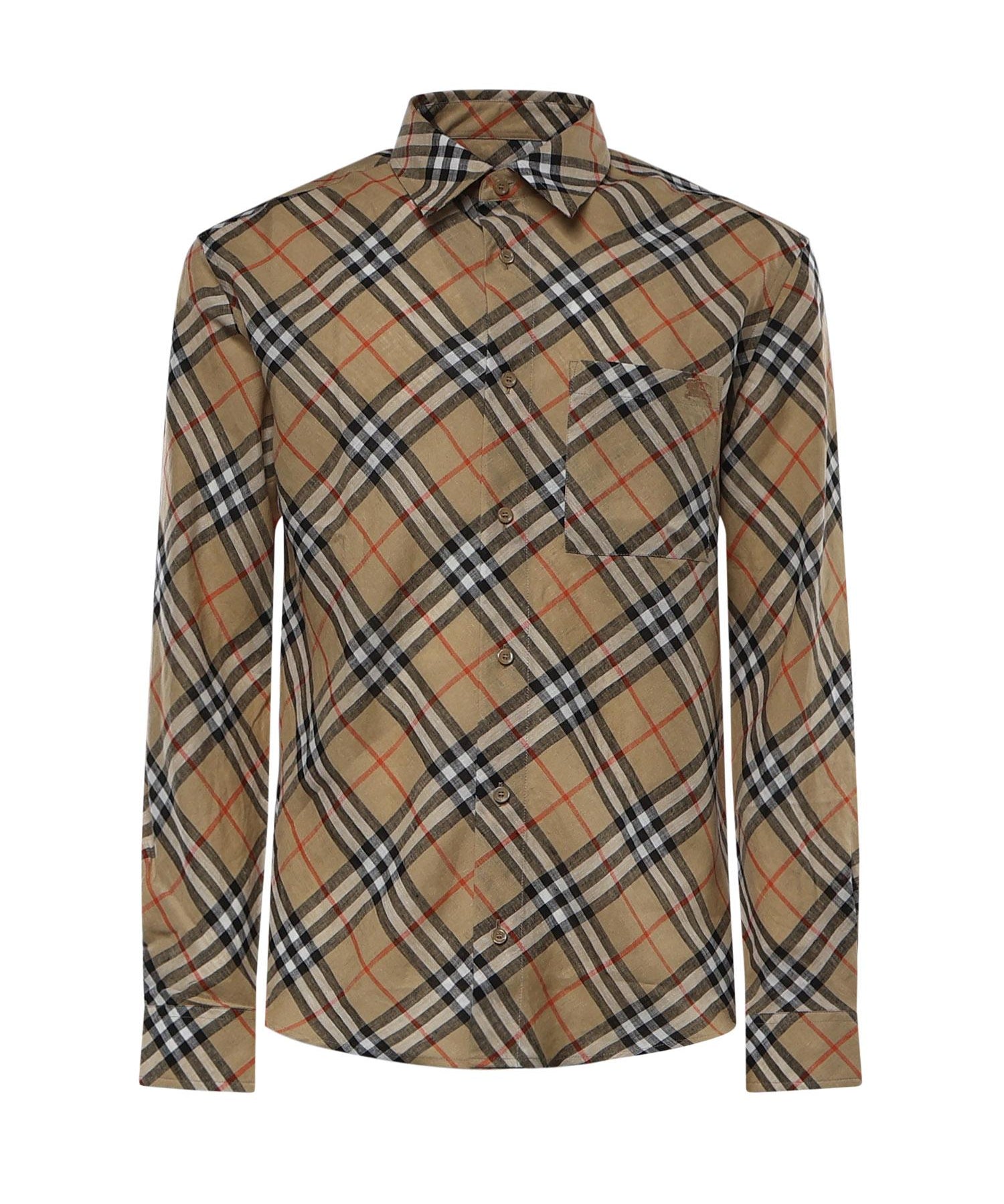 Camicia Check in lino 8123684 B9368 BURBERRY 
