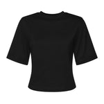 T-shirt cropped in jersey di cotone 26SSNTP-0001 NERO NINEMINUTES 