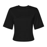 T-shirt cropped in jersey di cotone 26SSNTP-0001 NERO NINEMINUTES 