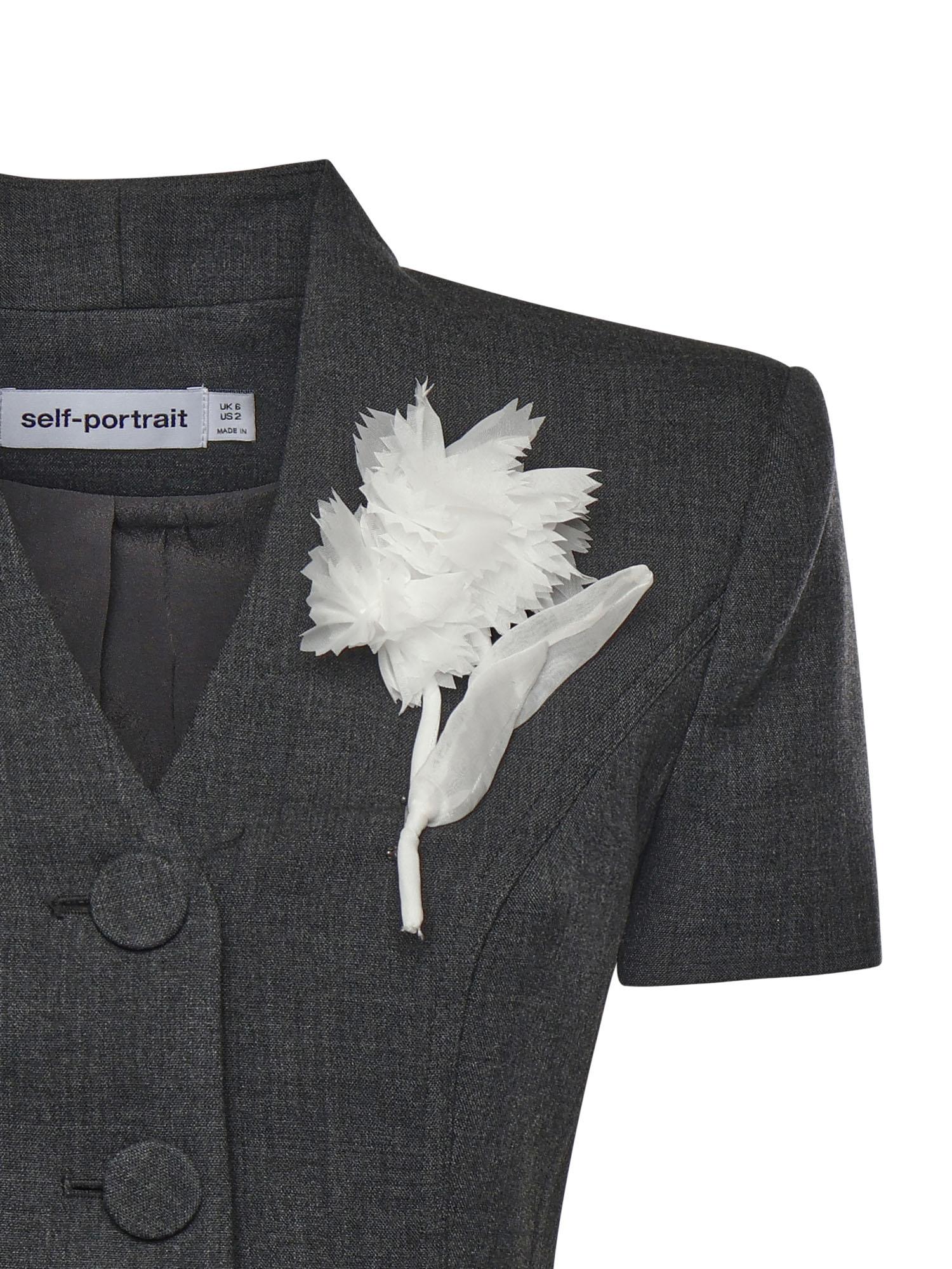 Abito midi con dettaglio floreale RS26160MA GR SELF-PORTRAIT 