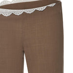 Pantaloni in lana con cinturino in pizzo 173426  MAGDA BUTRYM 