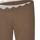 Pantaloni in lana con cinturino in pizzo 173426  MAGDA BUTRYM 