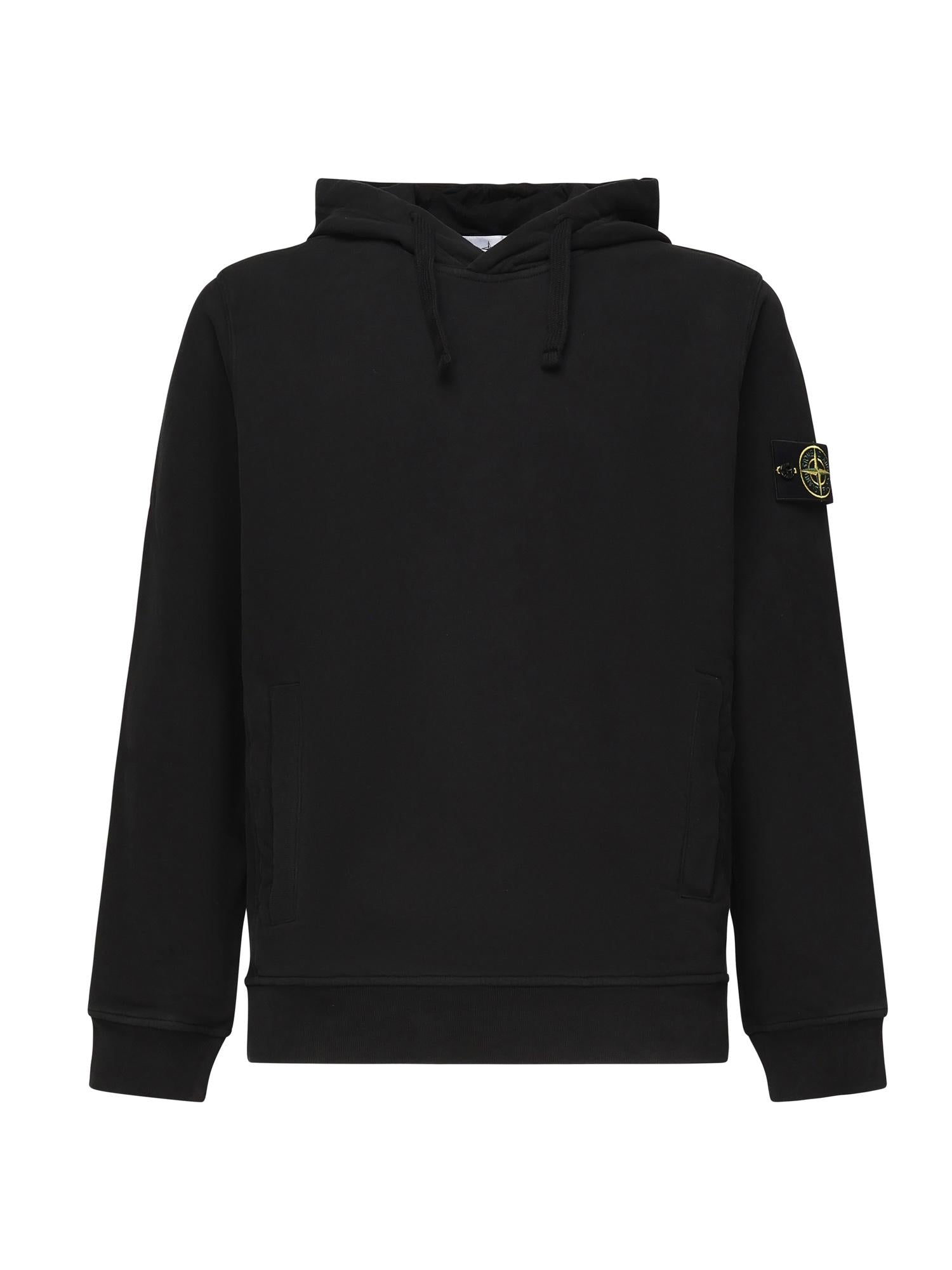 Felpa con cappuccio e logo<BR/> K2S156100029 S0A20V0029 STONE ISLAND 