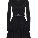 Abito in maglia di ciniglia AW25029S B SELF-PORTRAIT 