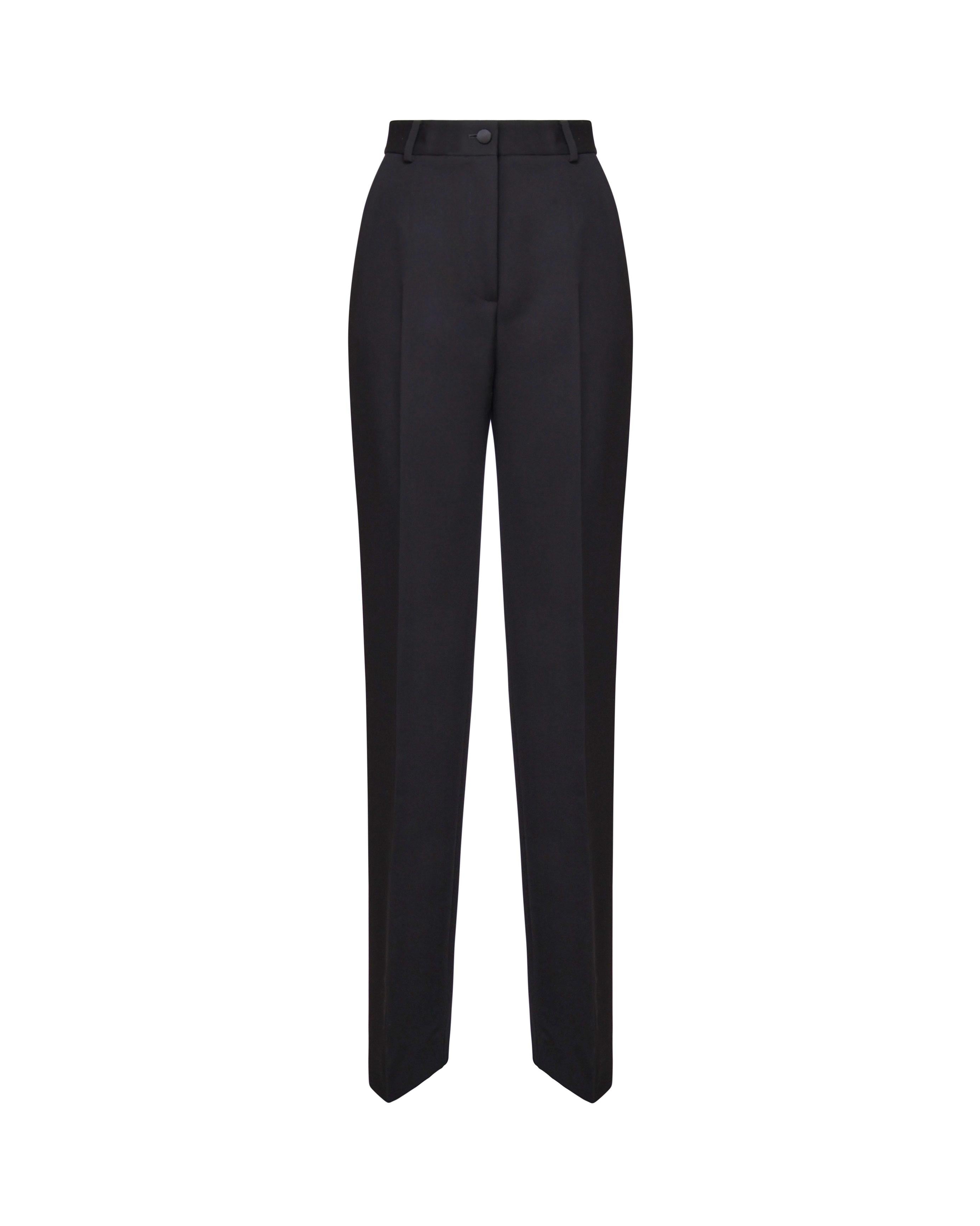 Pantaloni tuxedo in gabardina di lana FTC8ZT FU21EN0000 DOLCE & GABBANA 