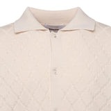 Polo a rombi in maglia KN007 BEI BONSAI 