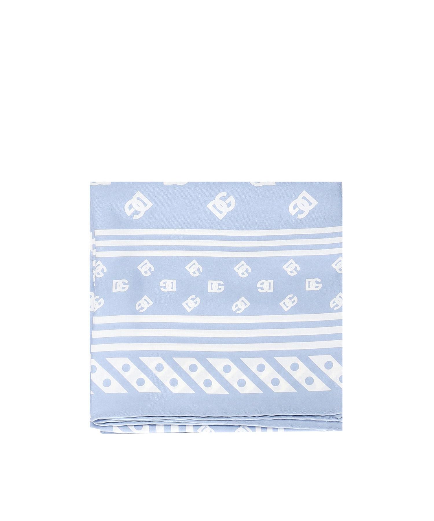 Foulard in twill di seta stampa logo FN090R GDB7ZHC4ZW DOLCE & GABBANA 