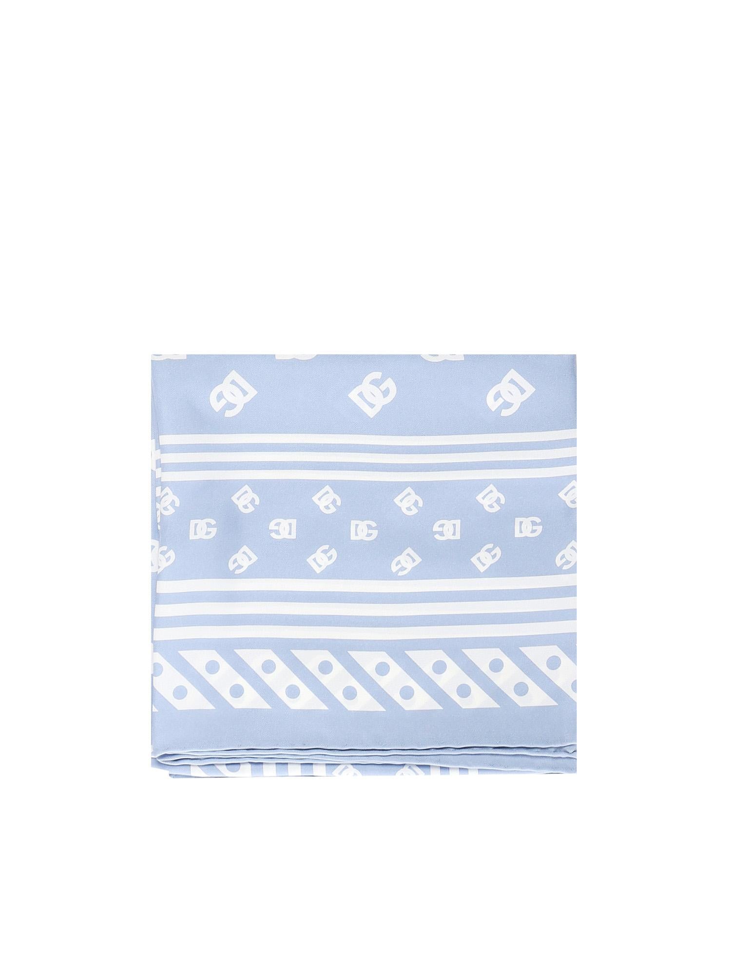 Foulard in twill di seta stampa logo FN090R GDB7ZHC4ZW DOLCE & GABBANA 