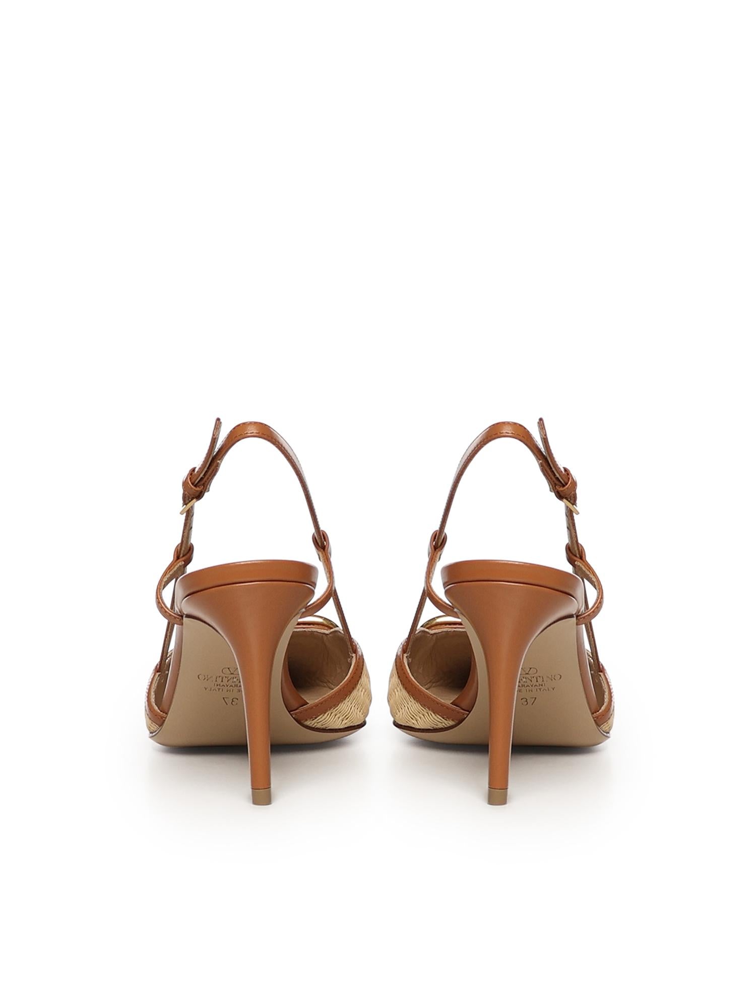 Décolleté slingback Vlogo Signature in rafia 8W2S0R01 THQDAD VALENTINO GARAVANI 