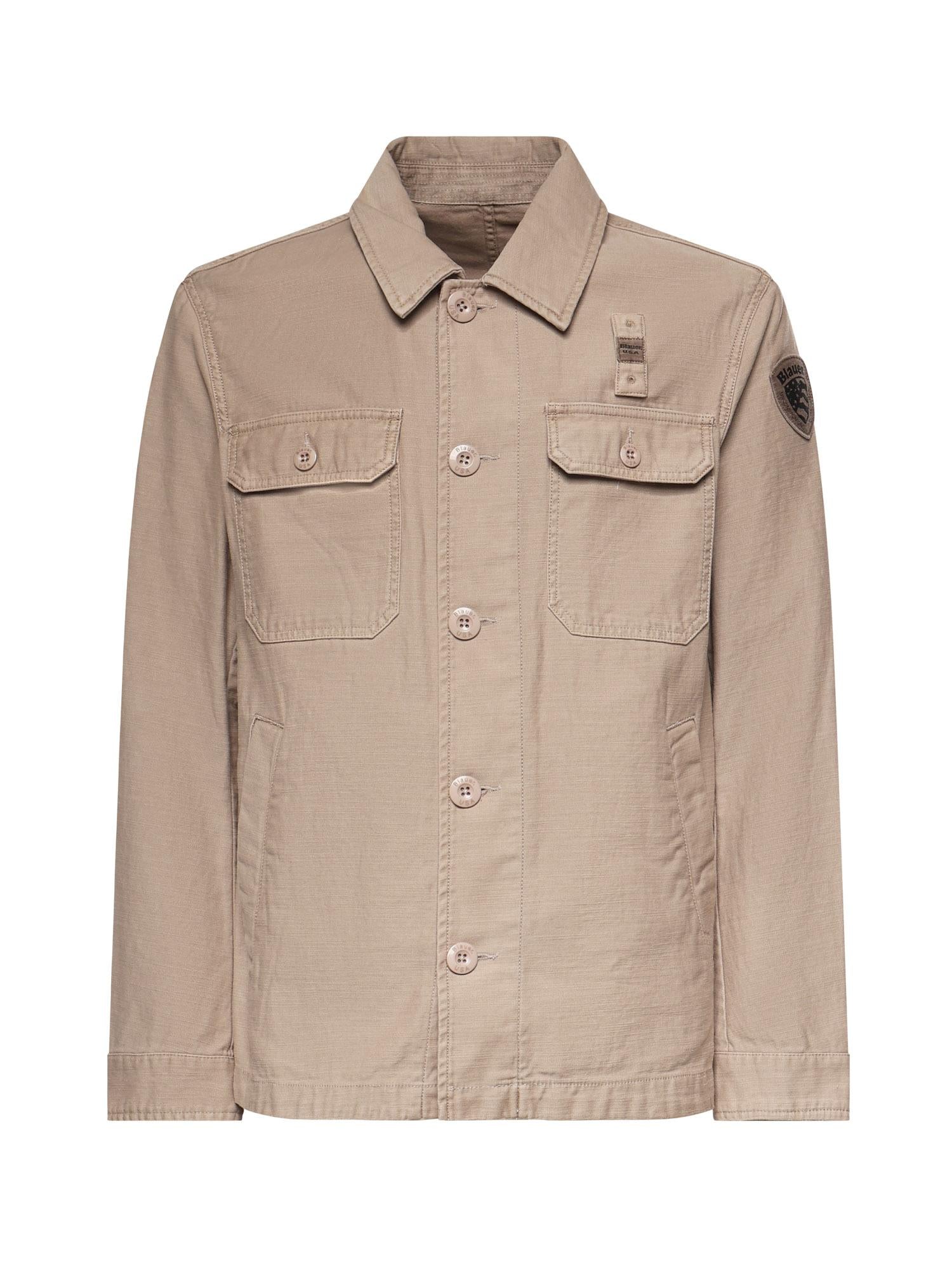 Overshirt in cotone con logo 26SBLUC04118 007452327 BLAUER 