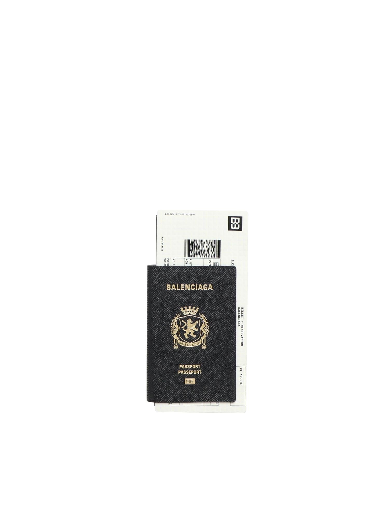 Portafoglio Passport con logo 787774 2AA3R1000 BALENCIAGA 