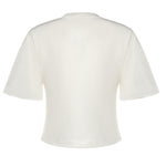 T-shirt cropped in jersey di cotone 26SSNTP-0001 BIANCO NINEMINUTES 