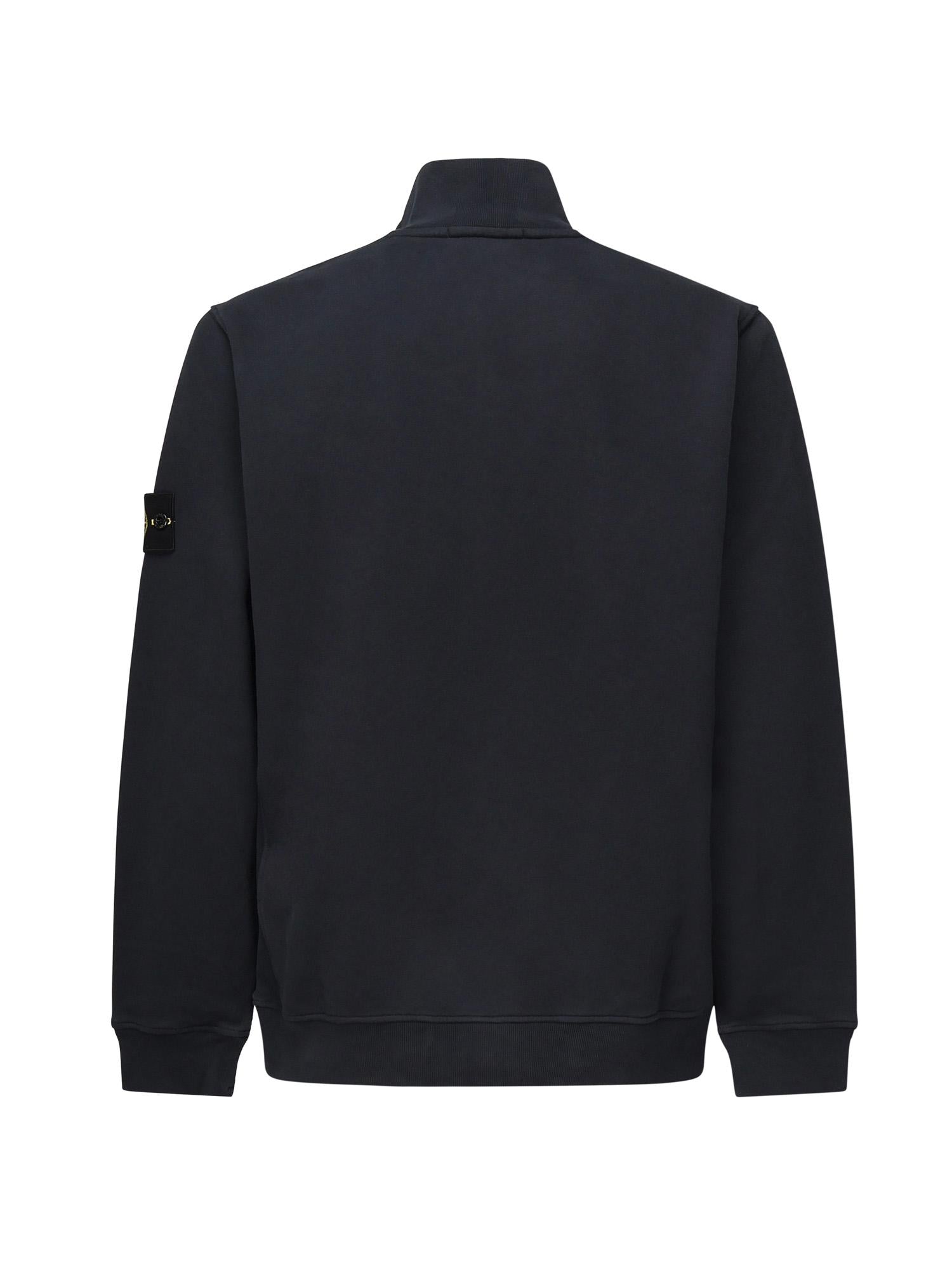 Felpa con zip e intarsi a costine K2S156100068 S0A20V0020 STONE ISLAND 