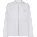 Camicia con zip in popeline di cotone CUMU0297P0 USCT88LOW01 MARNI 