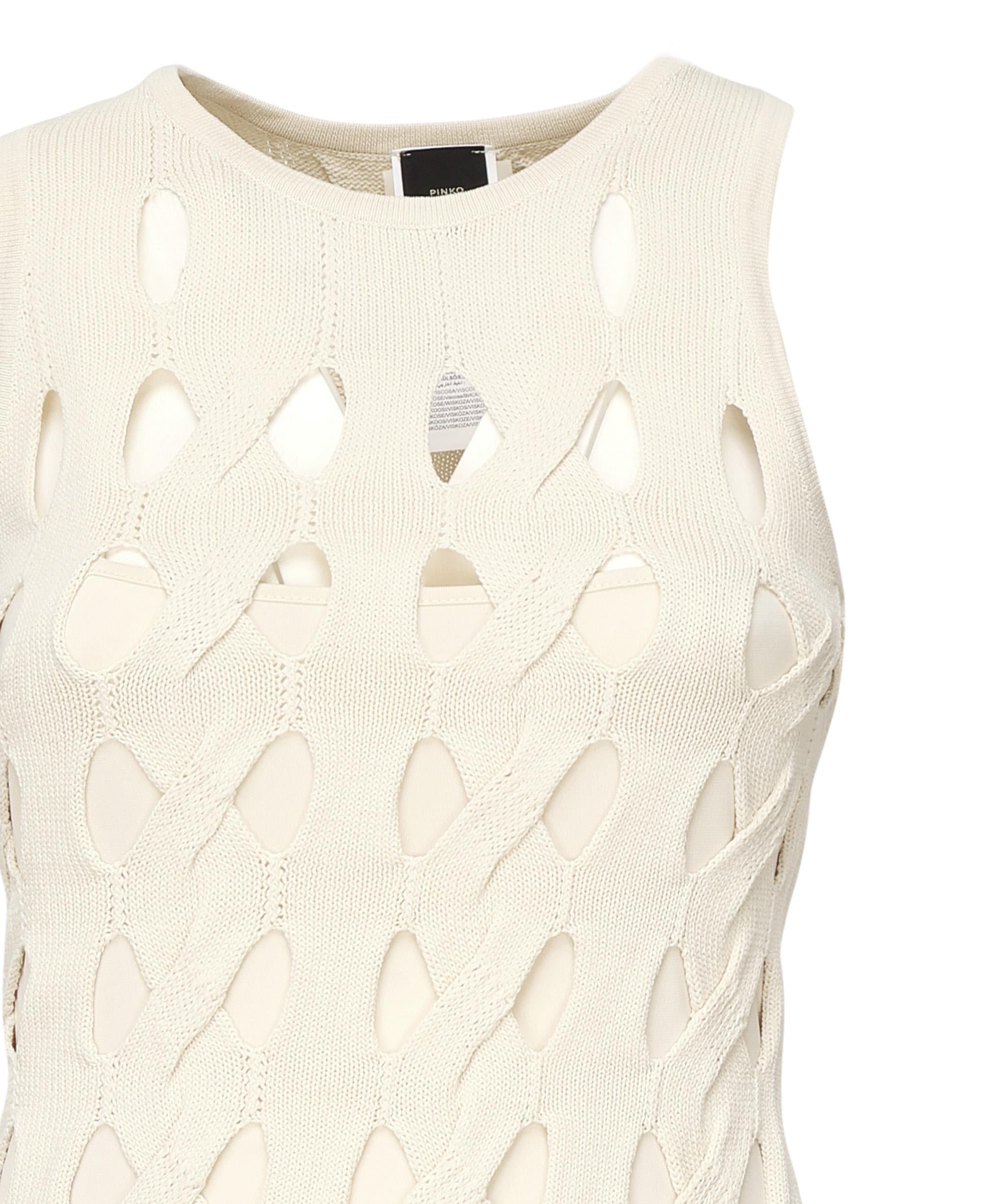 Abito midi in maglia traforata 105190 A2LWC00 PINKO 