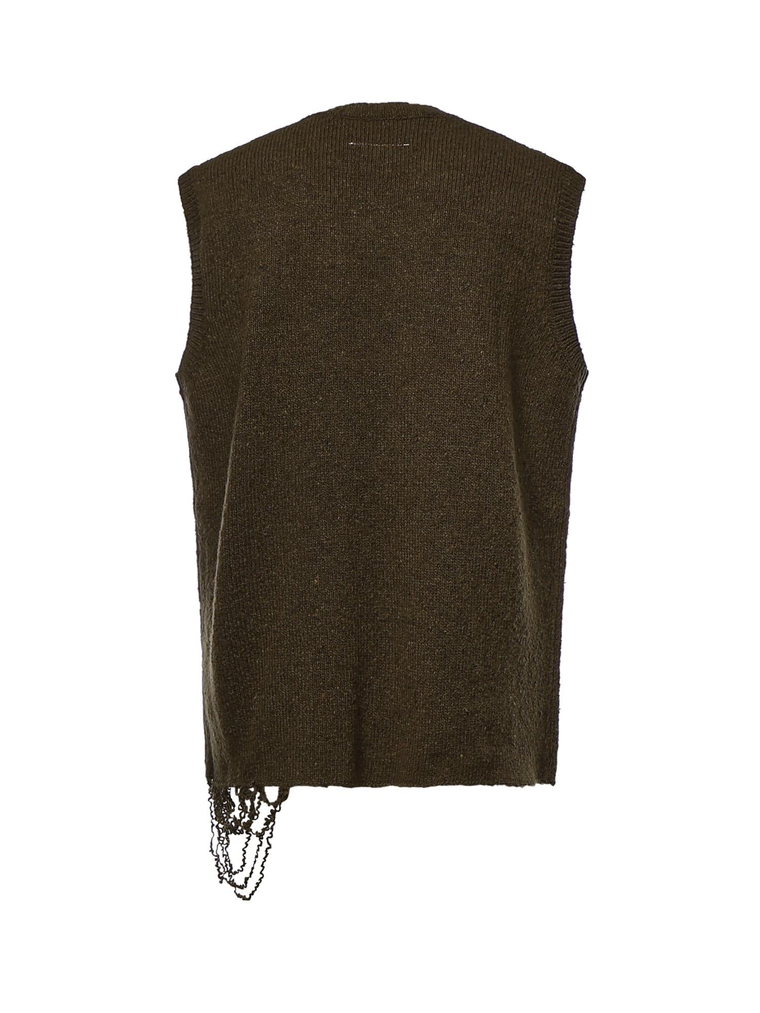 Gilet in maglia di lana SH0FB0026 M13283727S MM6 Maison Margiela 