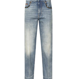 Jeans in denim con bordi stampati 6B0DD19X 94V558 VALENTINO GARAVANI 