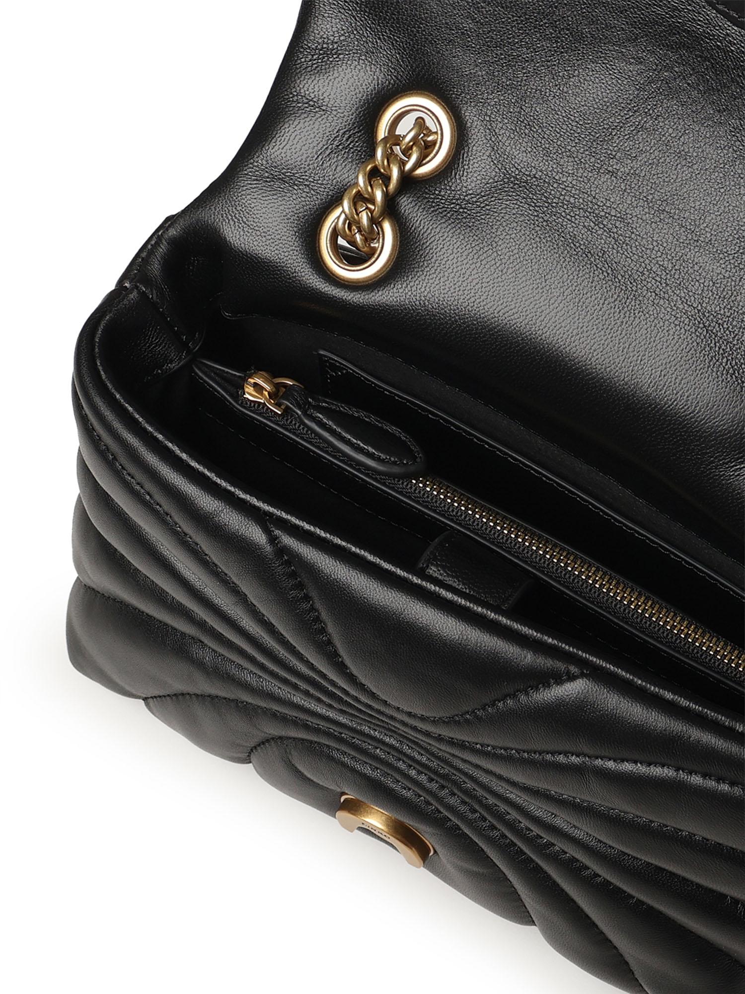 Borsa a tracolla piccola Love Bag Puff trapunta farfalla<BR/> 100039 A1EXZ99Q PINKO 